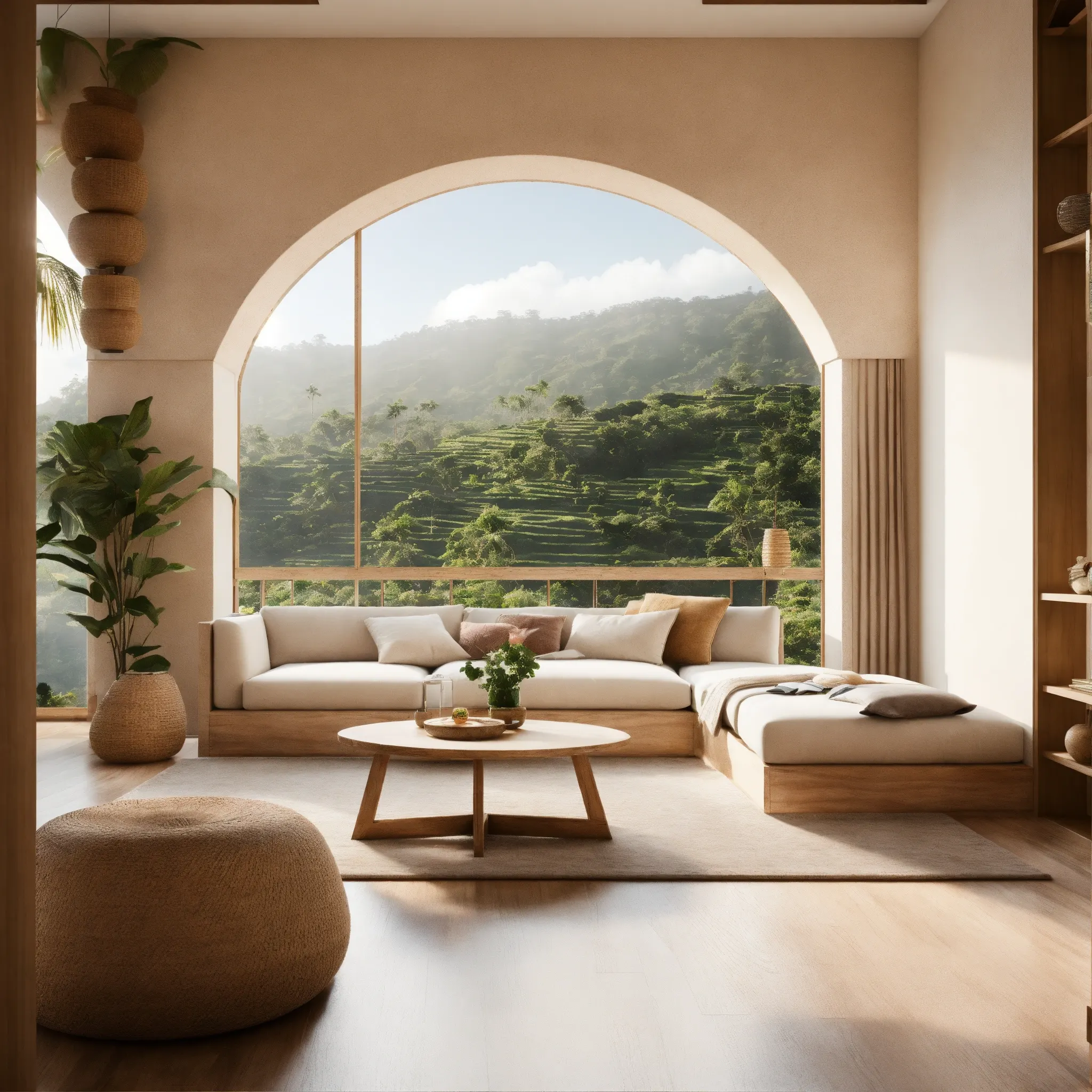 Bedroom with soft, relaxing light